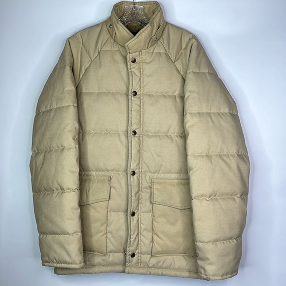 Vintage Golden Fleece Tan Puffer Jacket Size Small 70s 80s - Picture 1 of 11